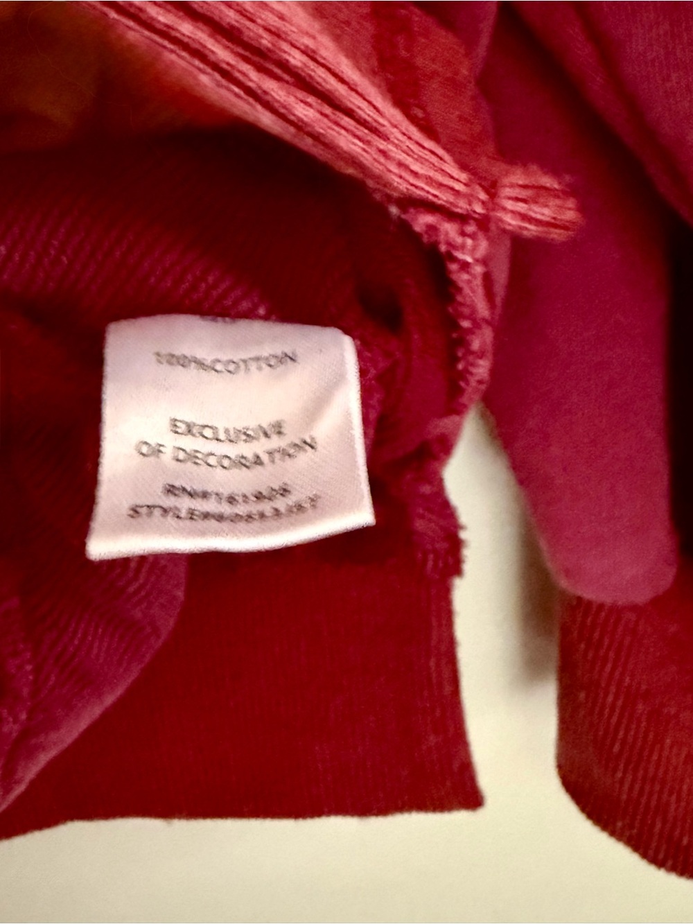 Deep Raspberry V-Neck Pullover Sweatshirt - Picture 4 of 4